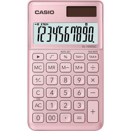 Kalkulačka "SL 1000", růžová, 10 místný displej, CASIO