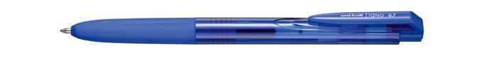Gelové pero "UMN-155N", modrá, 0,35 mm, stiskací mechanismus, UNI