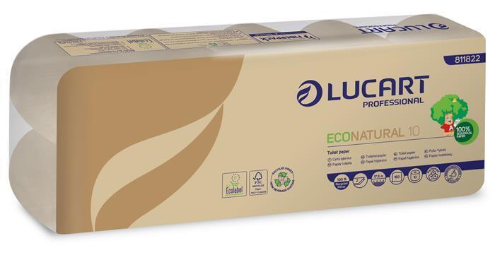 Toaletní papír "EcoNatural10", dvouvrstvý, malá role, 19,8 m, LUCART