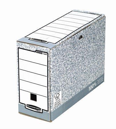 Archivační krabice "BANKERS BOX® SYSTEM", šedá, 100 mm, FELLOWES
