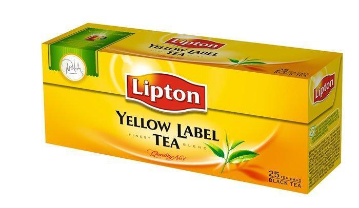 Čaj, černý, 25x2 g, TWININGS "Yellow label"