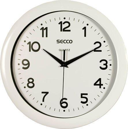 Nástěnné hodiny, bílá, 28,5 cm, SECCO