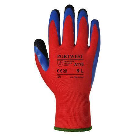 Ochranné rukavice "Duo-Flex", červeno-modrá, latexové, velikost XL