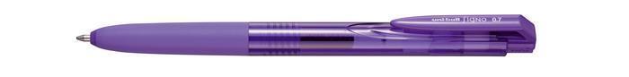Gelové pero "UMN-155N", purpurová, 0,35 mm, stiskací mechanismus, UNI