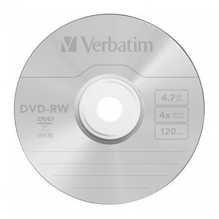 DVD-RW, 4,7GB, 4x, Verbatim, jewel box