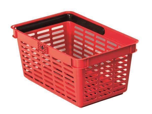 Nákupní košík, červená, plast, 19 l, DURABLE