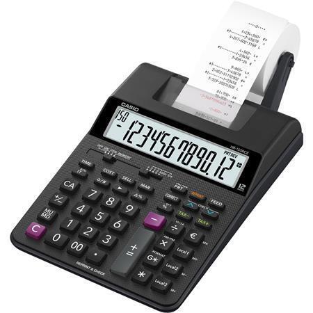 Kalkulačka s tiskem "HR-150RCE", 12místná, 2 barvy tisku, CASIO