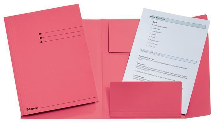Desky s chlopněmi "Manilla", růžová, PP, A4, ESSELTE