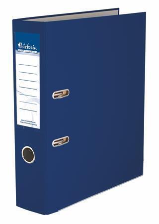 Pákový pořadač "Basic", tmavě modrý, 75 mm, A4, PP/karton, VICTORIA