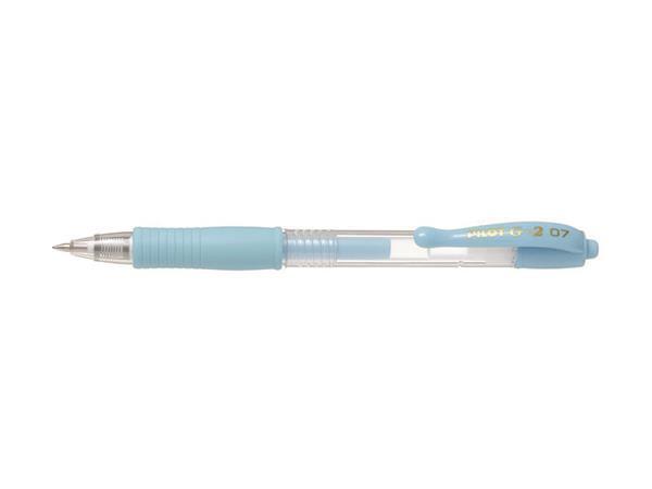 Gelové pero "G-2 Pastel", světle modrá, 0,32 mm, stiskací mechanismus, PILOT
