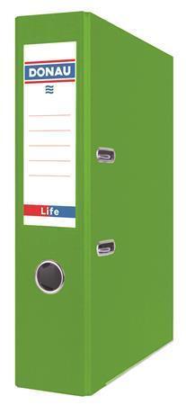 Pákový pořadač "Life", neonová zelená, 75 mm, A4, PP/karton, DONAU