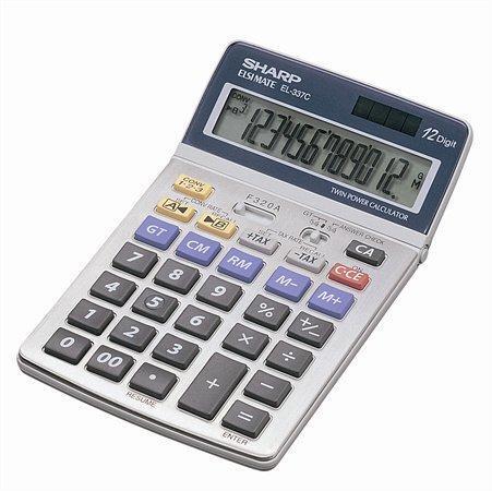 Kalkulačka, stolní, 12místný displej, SHARP "EL-337"