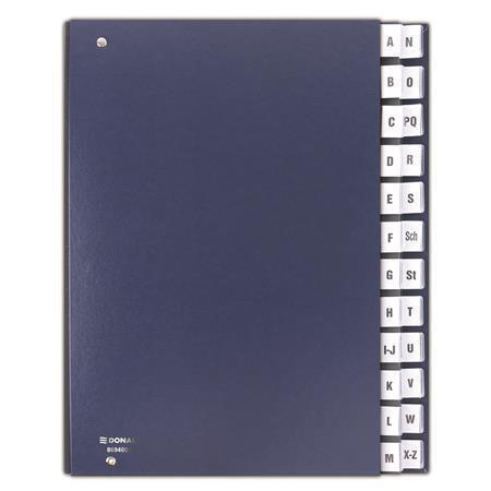 Třídící kniha, tmavě modrá, koženka, A4, A-Z, DONAU