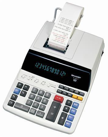 Kalkulačka "EL-2607V", s tískem, 12 číslic, 2 barvy tisku, SHARP EL2607V