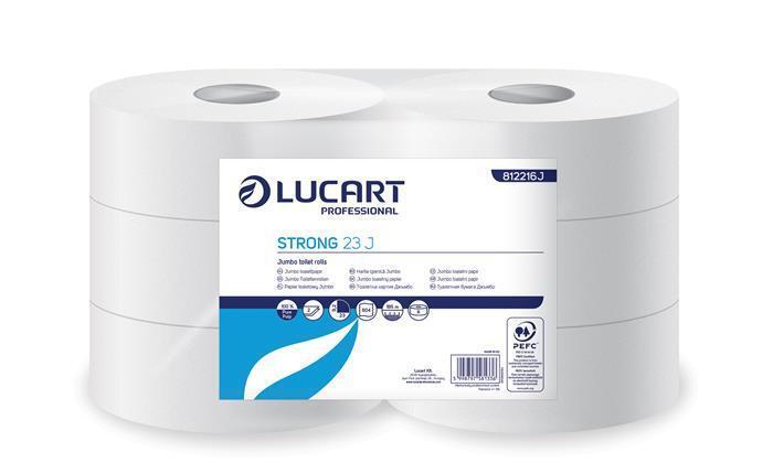 Toaletní papír "Strong", bílý, 200 m, průměr 23 cm, 2 vrstvý, LUCART