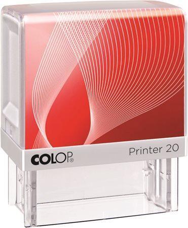 Razítko, COLOP "Printer IQ 20", bílé razítko - černý polštářek