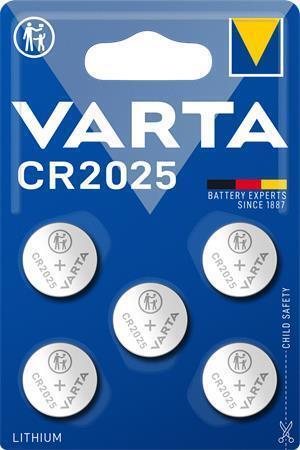 Knoflíková baterie "CR2025", 5 ks, VARTA 6025101415