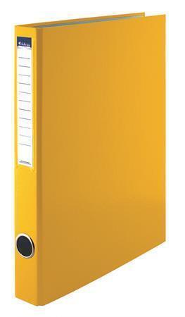Pořadač dvoukroužkový, žlutý, 35 mm, A4, PP/karton, VICTORIA