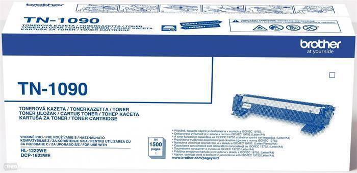 TN1090 Cartridge do laserové tiskáren DCP-1622WE, HL-1222WE, černá, 1,5 tis. stran, BROTHER