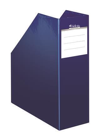 Stojan na časopisy "Premium",tmavě modrý, karton, 90 mm, 265x235x90mm, VICTORIA
