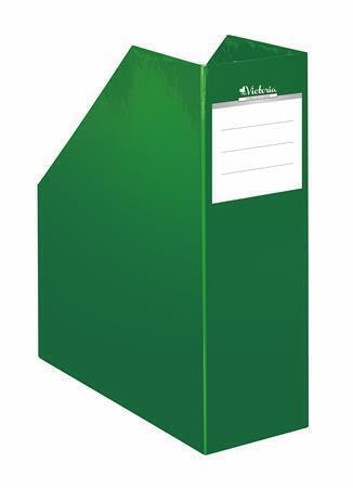 Stojan na časopisy "Premium",tmavě zelený, karton, 90 mm, VICTORIA