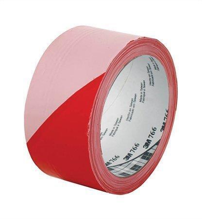 Bezpečnostní páska, samolepící, červeno-bílá, 50 mm x 33 m, 3M