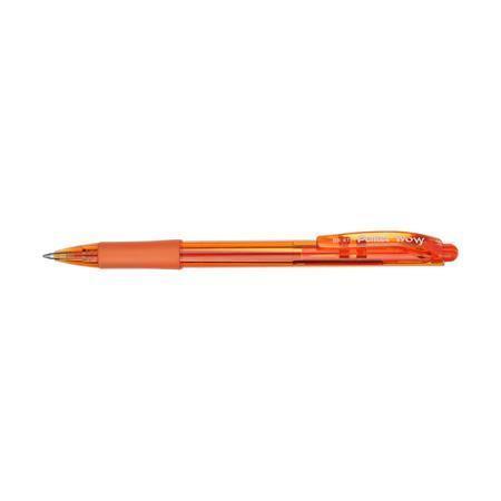 Kuličkové pero "BK417", oranžová, 0,35 mm, stiskací mechanismus, PENTEL BK417-F