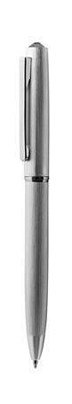 Kuličkové pero "Oslo", stříbrná, s krystalem černý diamant SWAROVSKI®, 13 cm, ART CRYSTELLA®