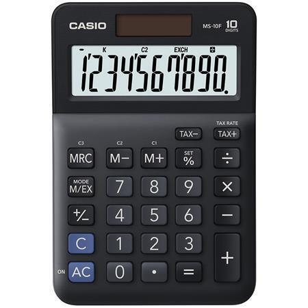 Kalkulačka "MS-10 F", černá, stolní, 10 číslic, CASIO