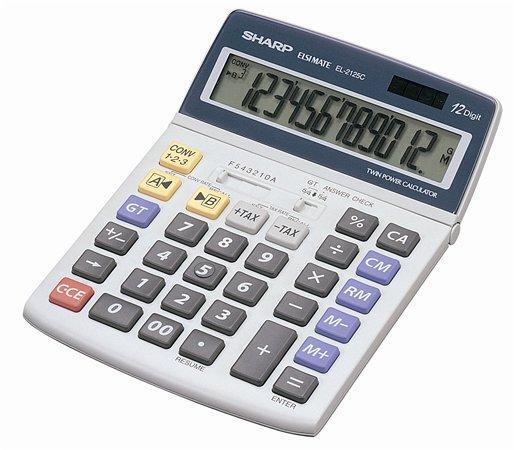 Kalkulačka, stolní, 12místný displej, SHARP "EL-2125C"