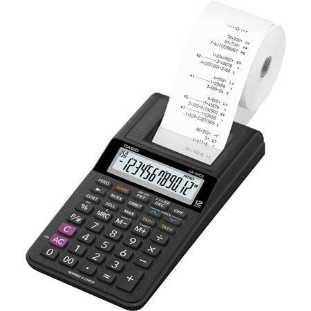 Kalkulačka s tiskem "HR-8RCE", 12místná, 1 barva tisku, CASIO
