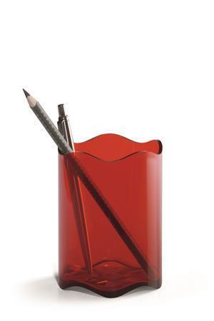 Stojánek na tužky "Trend", transparentní červená, plast, DURABLE