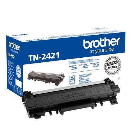 TN2421 Laser cartridge do tiskáren MFC-L2712DN, MFCL2712DW, MFCL2732DW, černá, 3 tis. stran, BROTHER