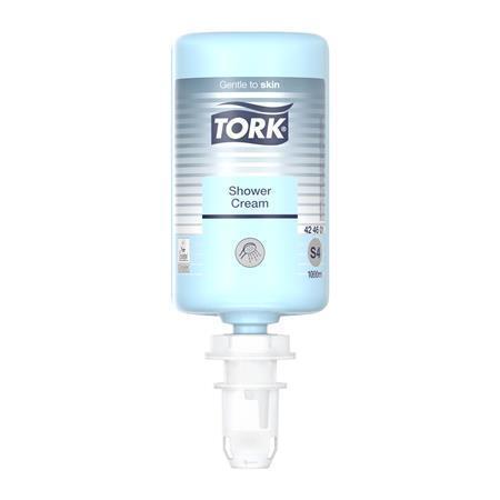 Tekuté mýdlo "Cream Shower", světle modrá, 1 l, systém S4, TORK 424601