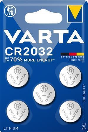 Knoflíková baterie "CR2032", 5 ks, VARTA 6032101415