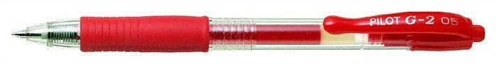 Gelové pero "G-2", červená, 0,25mm, PILOT