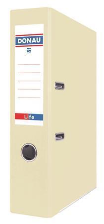 Pákový pořadač "Life", pastelová žlutá, 75 mm, A4, PP/karton, DONAU