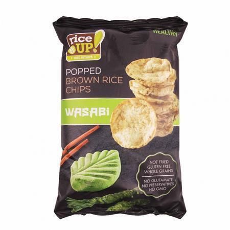 Rýžové chipsy, wasabi, 60 g, RICE UP