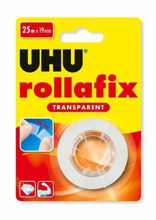 Samolepicí páska "Rollafix transparent", transparentní, 19 mm x 25 m, UHU 1160036945