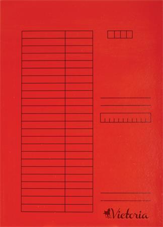 Desky s rychlovazačem, červené, karton, A4, VICTORIA
