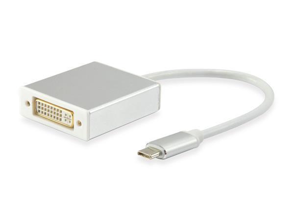 Adaptér, USB-C-DVI-I Dual-link, EQUIP 133453
