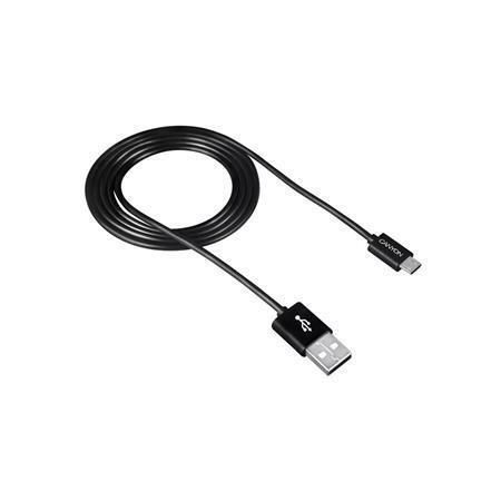 USB kabel "UM-1", černá, USB 2.0-microUSB, 1 m, CANYON CNE-USBM1B