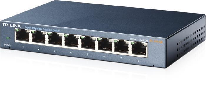 Switch "TL-SG108", 8 portů, 10/100/1000Mbps, TP-LINK