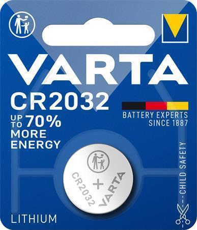 Baterie knoflíková, CR2032, 1 ks v balení, VARTA