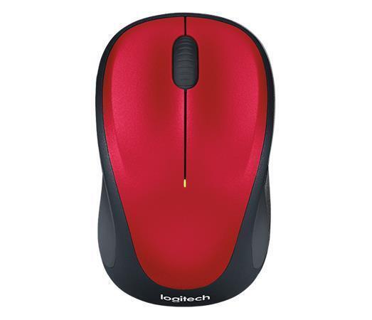 Myš "M235", červená, bezdrátová, optická, USB, střední velikost, LOGITECH