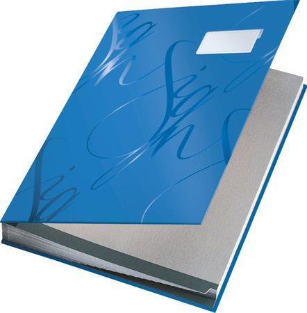 Designová podpisová kniha, modrá, A4, 18 částí, LEITZ