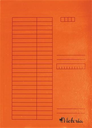 Desky s chlopněmi, oranžové, karton, A4, VICTORIA