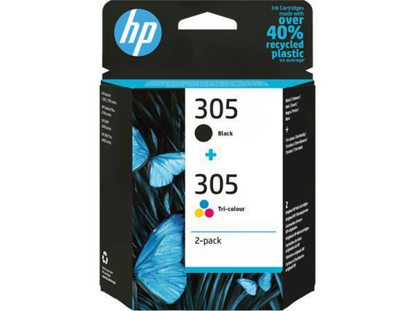 Inkoustové cartridge multipack pro tiskárny Deskjet 2320,2710, 4120, HP 305, černá, barvy, 120+100 s