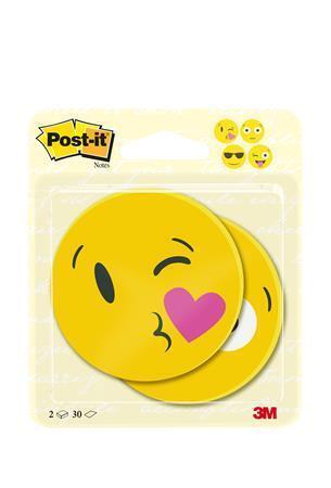 Samolepicí bloček "Emoji", žlutá s obrázkem, 70 x 70 mm, 2 x 30 listů, linkovaný, 3M POSTIT 71002365