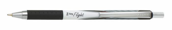 13301 Kuličkové pero "Z-Grip Flight", černá, 0,34 mm, stiskací mechanismus, ZEBRA